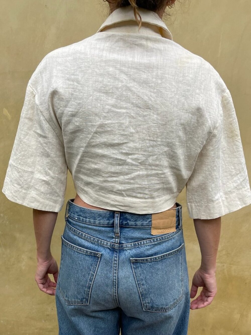 Linen Crop Top - Picture 2 of 6